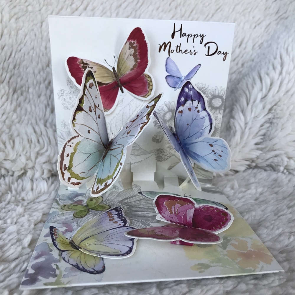B3 3D Card Mothers Day Butterflies Spring 1380 Treasures Pop Up Card